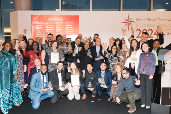 Photo showing the winners of the 2024 edition of the Royal Greenwich Business Awards 