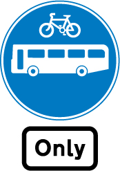 Route for buses and cycles only