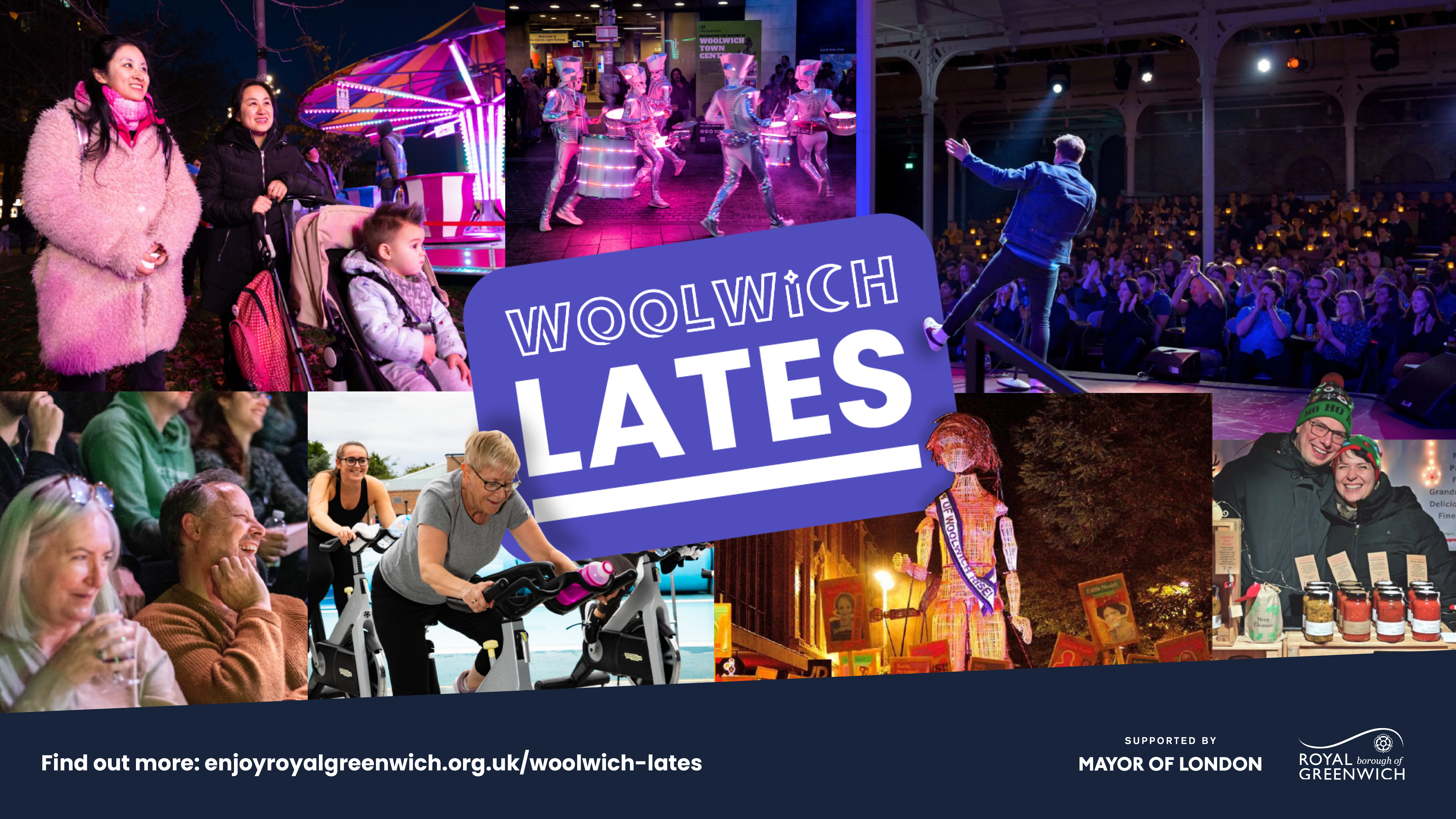 Woolwich Lates featuring different people doing different activities