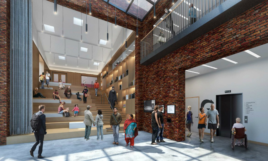 Artists impression of the inside of the renovated Plumstead library