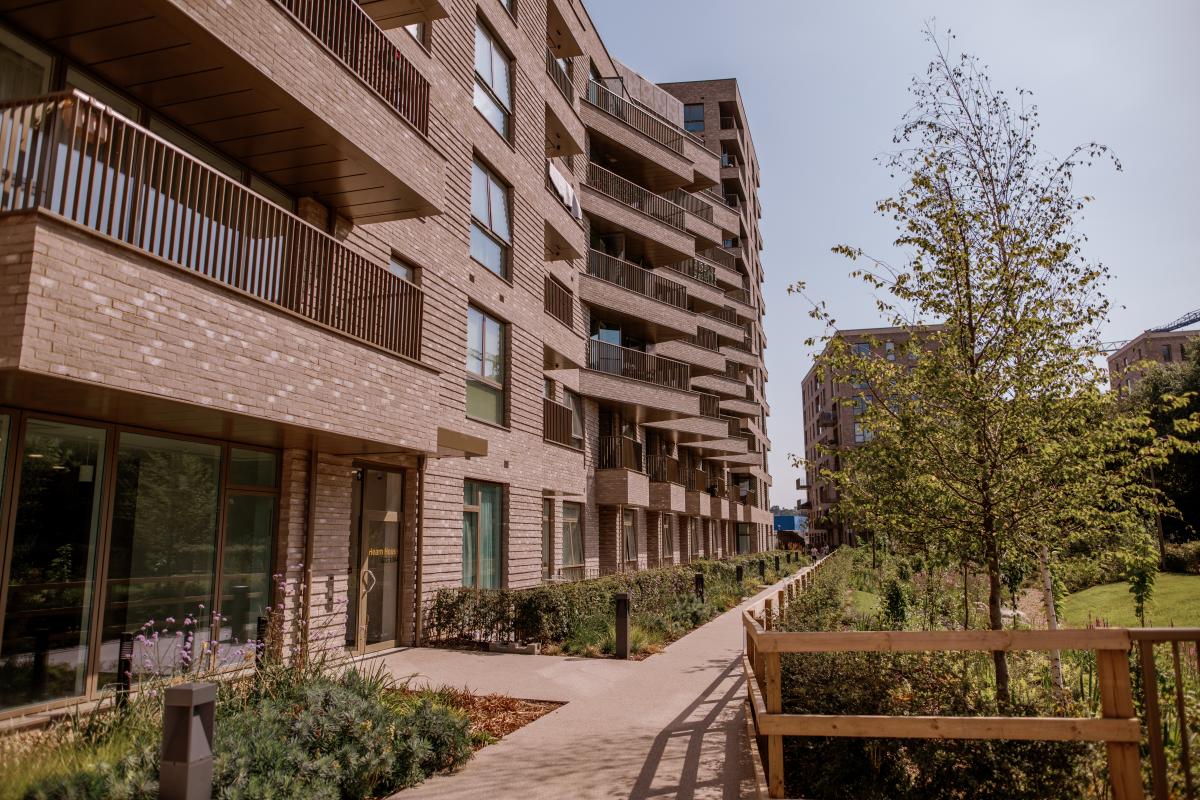 A new build block in Greenwich Millennium Village