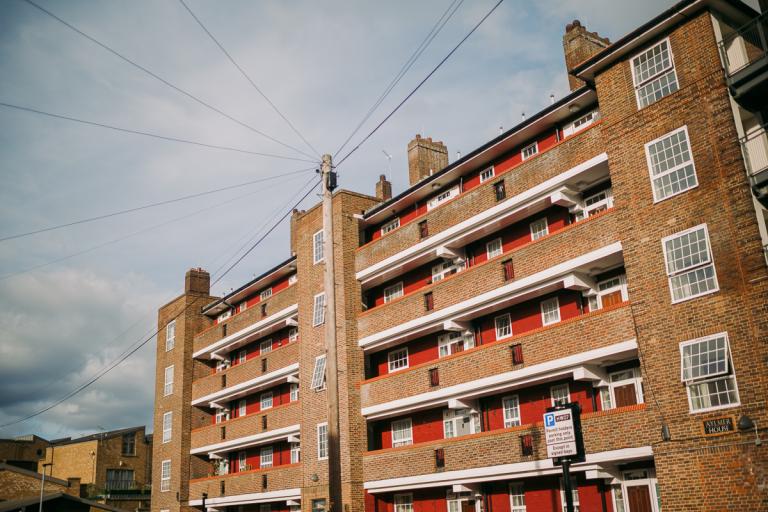 photograph of council housing estate in Greenwich