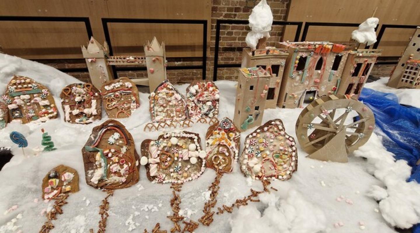 A model town made of gingerbread